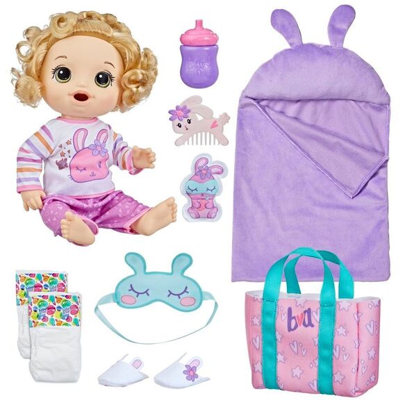 Baby Alive Bunny Sleepover Baby Doll, Bedtime-Themed 12-Inch Dolls, Sleeping Ba - Picture 1 of 15